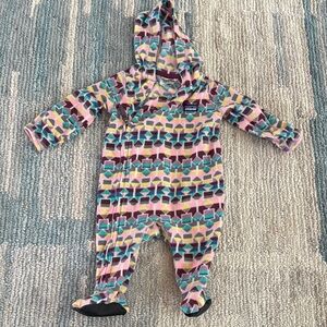 Patagonia Pink and Blue Footies One Piece